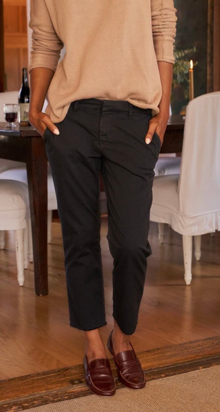 Frank & Eileen Wicklow Relaxed Twill Chino Stretch Mid-Rise Cropped Pants Size 6